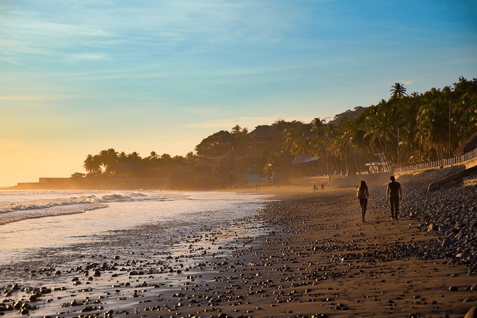 Beautiful beach in El Salvador