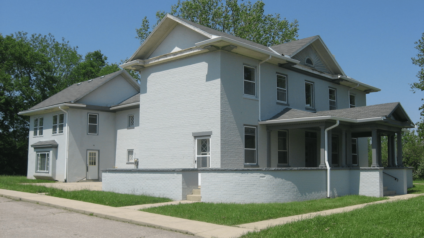 Front and western side of the Colonel Charles Young House