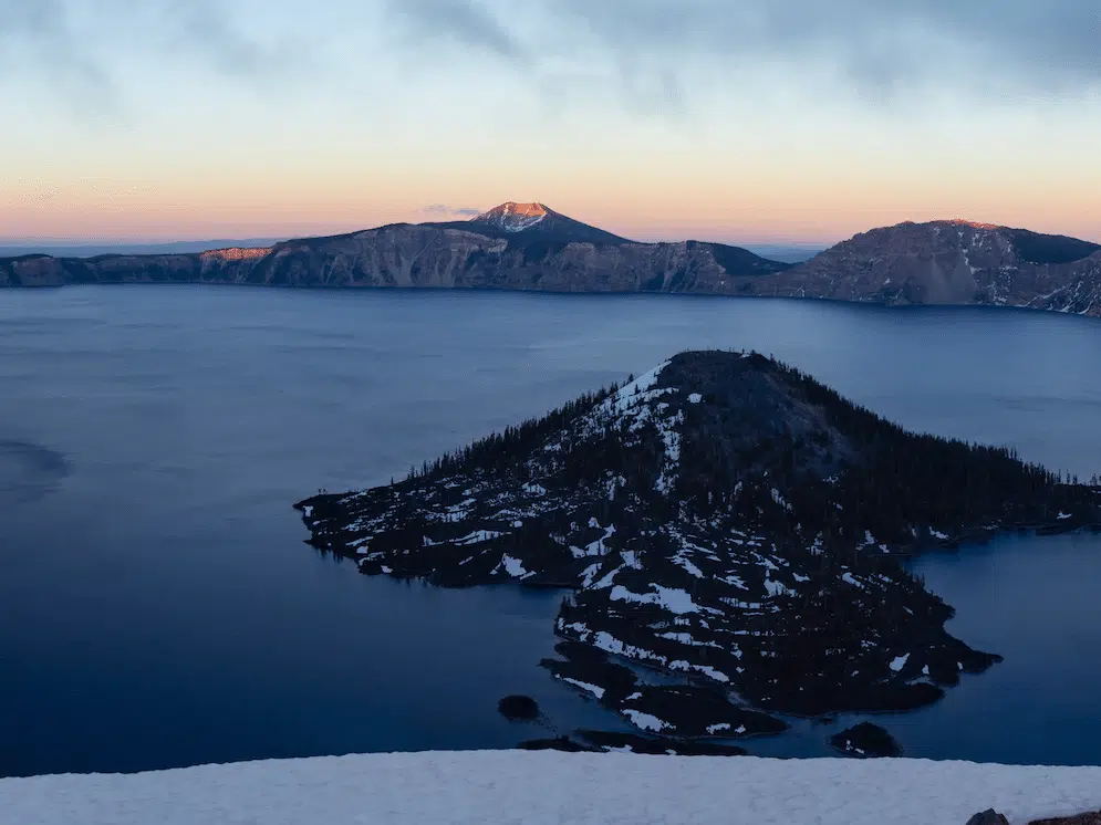Sunset at Crater lake - national parks in oregon