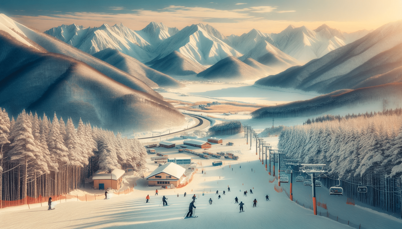 Skiing in north korea