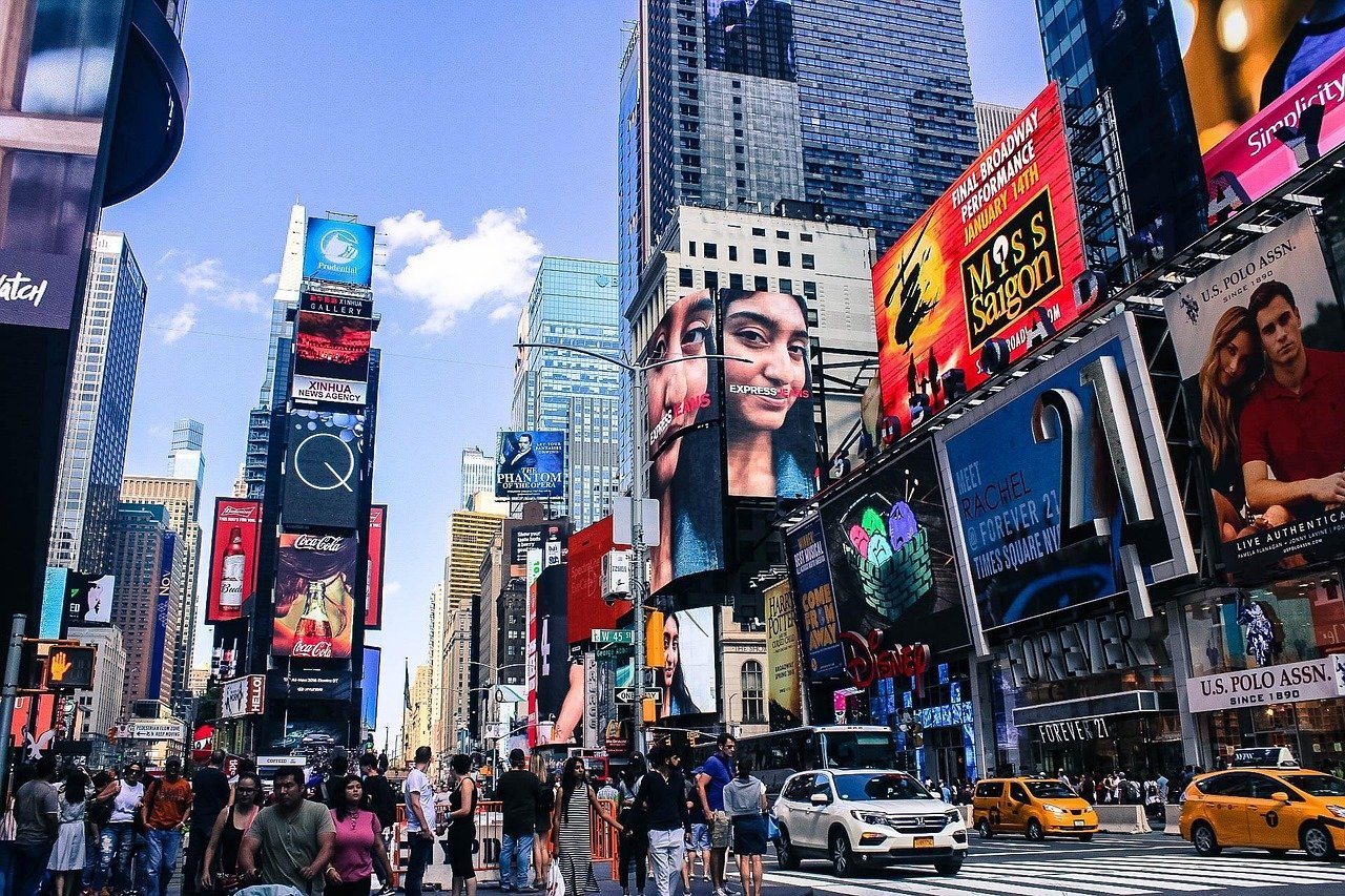 1. Times Square, New York City (Image Credits: Pixabay)