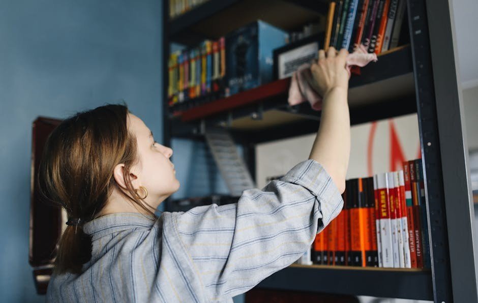 31. Shelves Decorated With Dust-Covered Knickknacks (Image Credits: Pexels)