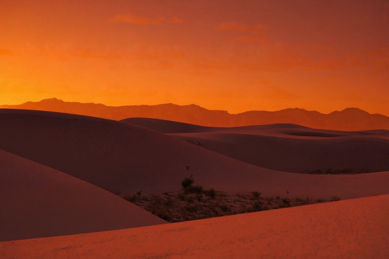 #15. White Sands, New Mexico - 275 Square Miles of Gypsum That Looks Like Snow - Sunset Glow