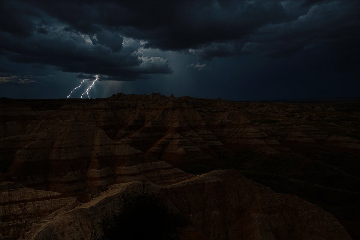 #12. Badlands National Park, South Dakota - Where the Earth Peeled Open - Approaching Storm