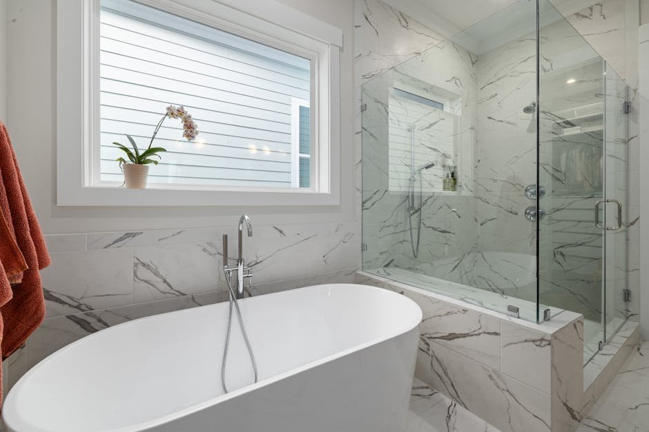 #1 - The All-White Acrylic Tub-Shower Combo (Image Credits: Pexels)