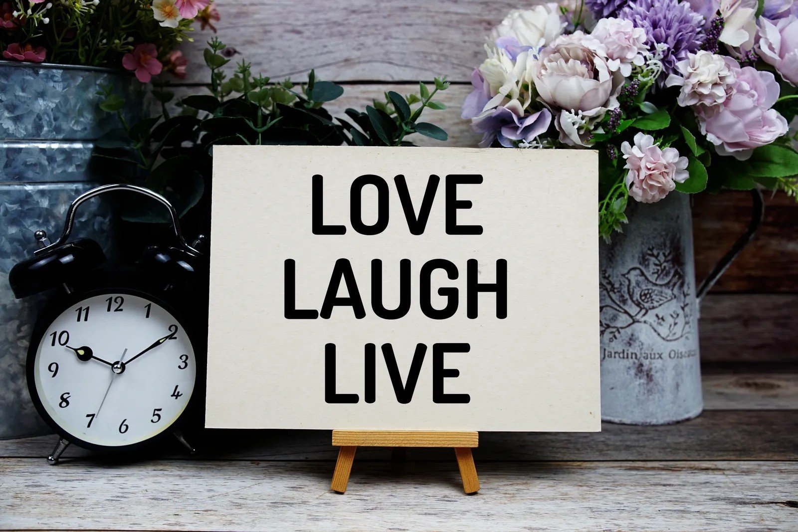 #1 - The Live-Laugh-Love Farmhouse Cluster: Word Signs + Matching Set + Shiplap All Together (Image Credits: Shutterstock)