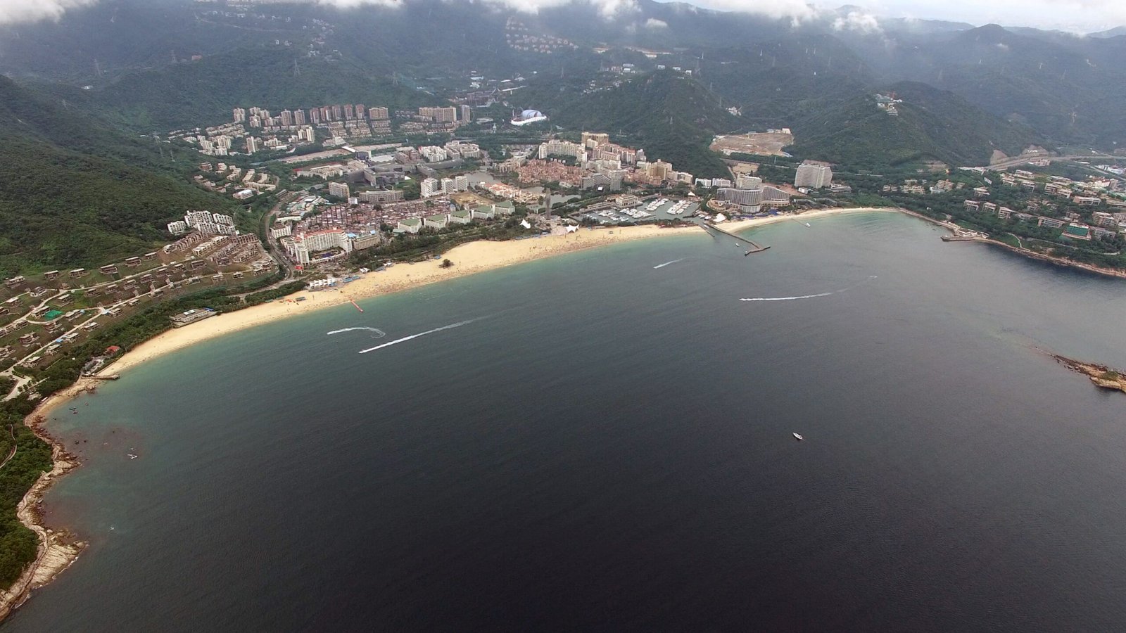 Dameisha viewed from the sea - 300 meters high