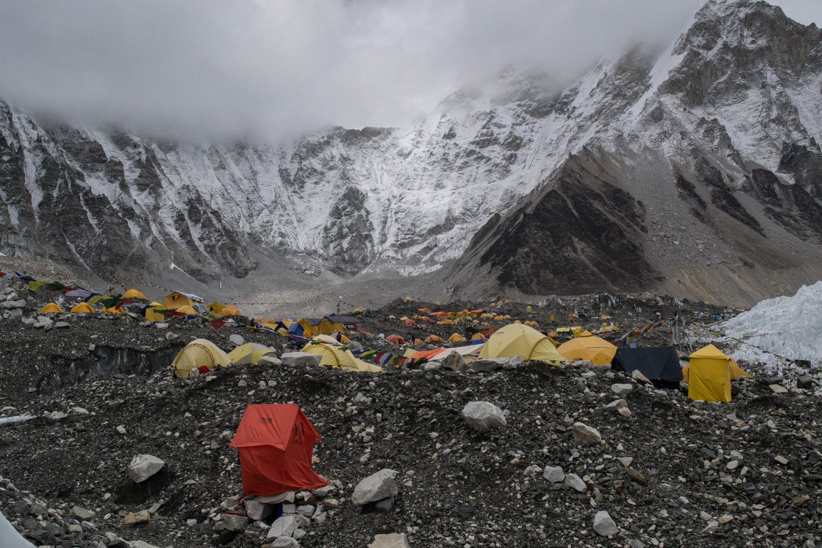 Mount Everest Base Camp in 2016, Nepal.