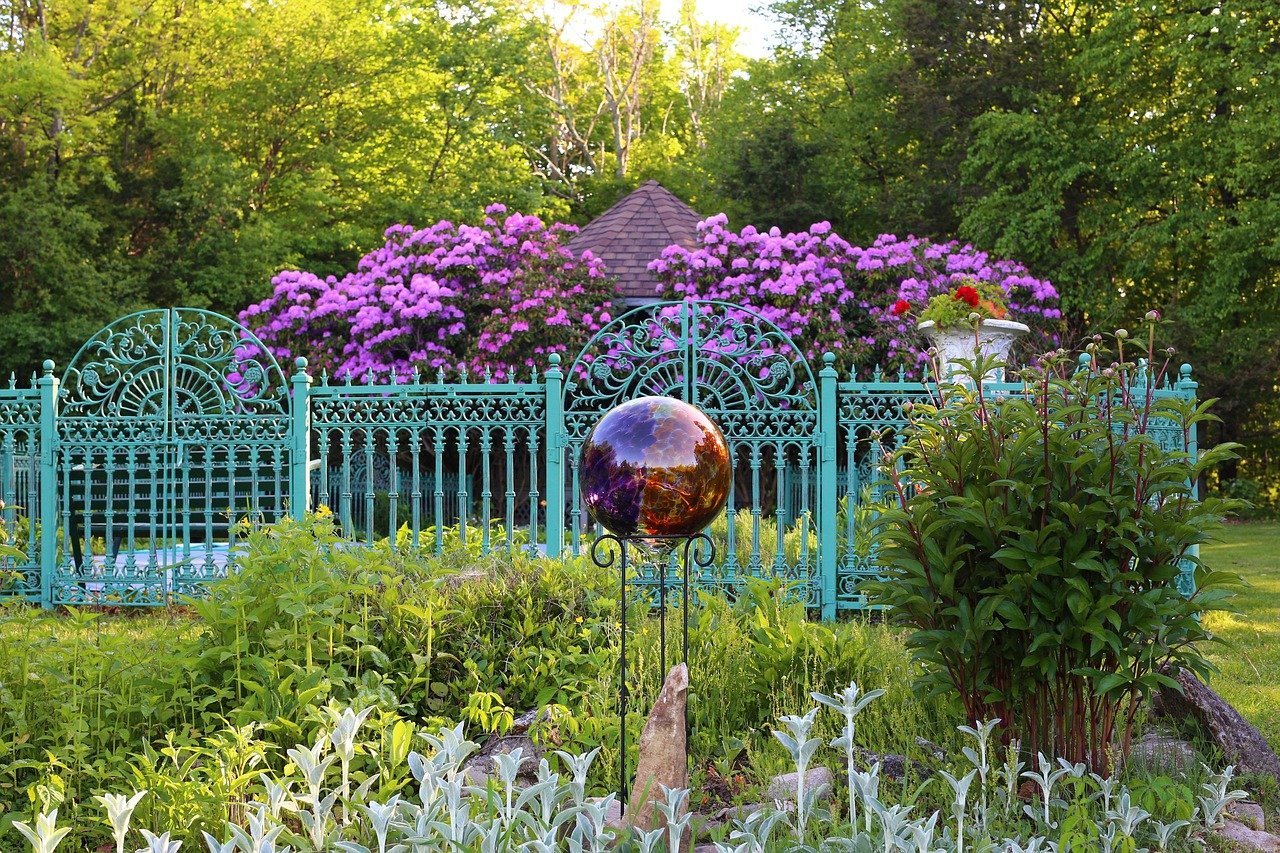 #14 &ndash; Reflective Glass Gazing Balls on Pedestals (Image Credits: Pixabay)