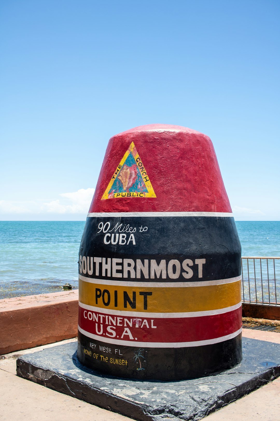 #15 - The Southernmost Point Buoy, Key West, FL: A Painted Concrete Marker With a Two-Hour Line (Image Credits: Unsplash)