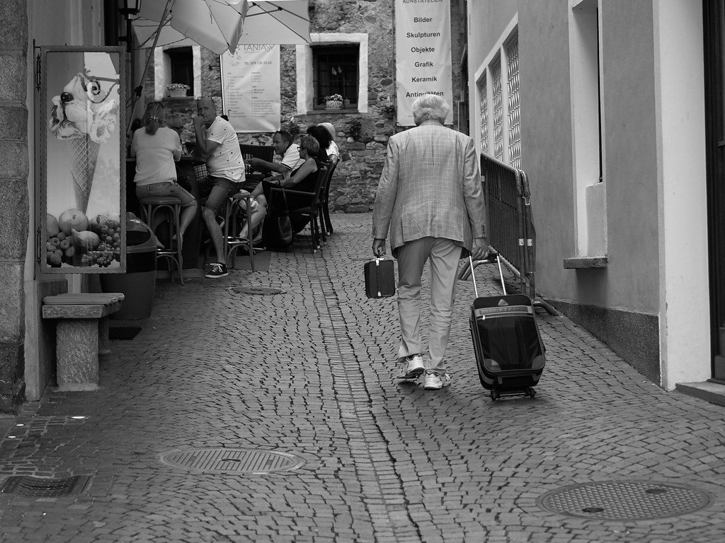 #14 - Rolling a Massive Suitcase Through Cobblestone Streets (danielsteuri, Flickr, CC BY 2.0)